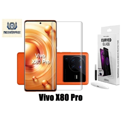 Picture of Vivo X80 Pro Full HD Curved Edge Liquid UV Tempered Glass Screen Protector