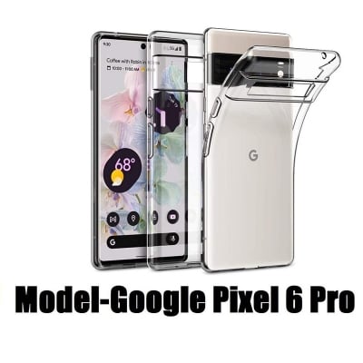 Picture of Google Pixel 6 Pro Crystal Clear Soft Slim Transparent Flexible TPU Cover (Back Case Cover For Smartphone)