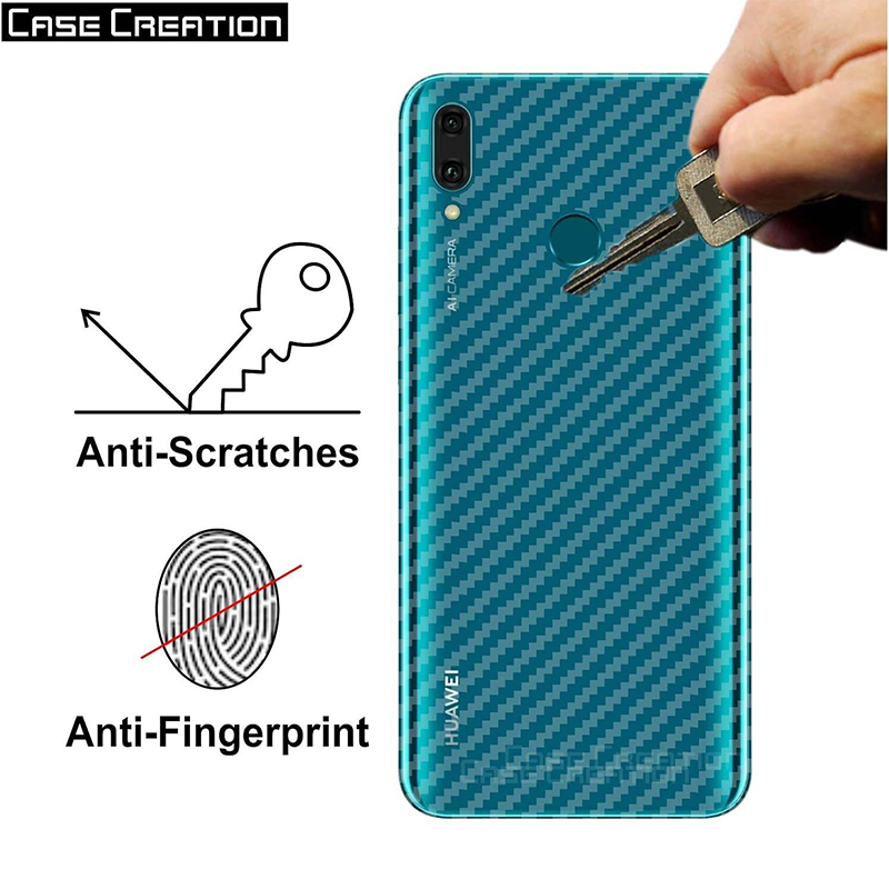 Picture of Huawei Y7 Prime (2019) Carbon Fiber Back Poly Sticker Protection