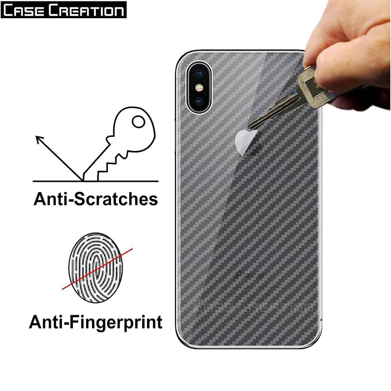 Picture of Carbon Fiber Back Poly Sticker Protection For Apple iPhone XS