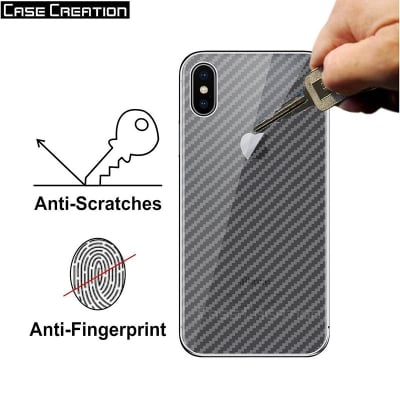 Picture of Carbon Fiber Back Poly Sticker Protection For Apple iPhone XS