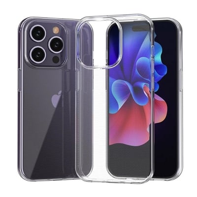 Picture of Apple iPhone 15 Pro Transparent Clear Slim Soft Cover Skin Gel TPU Case