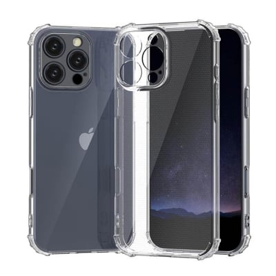 Picture of Apple iPhone 16 Plus Transparent Clear Slim Soft Cover Skin Gel TPU Case cover With Bumper