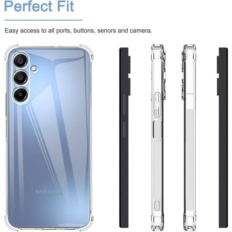 Picture of Samsung Galaxy A15 5G Transparent Clear Slim Soft Cover Skin Gel TPU Case With Bumper