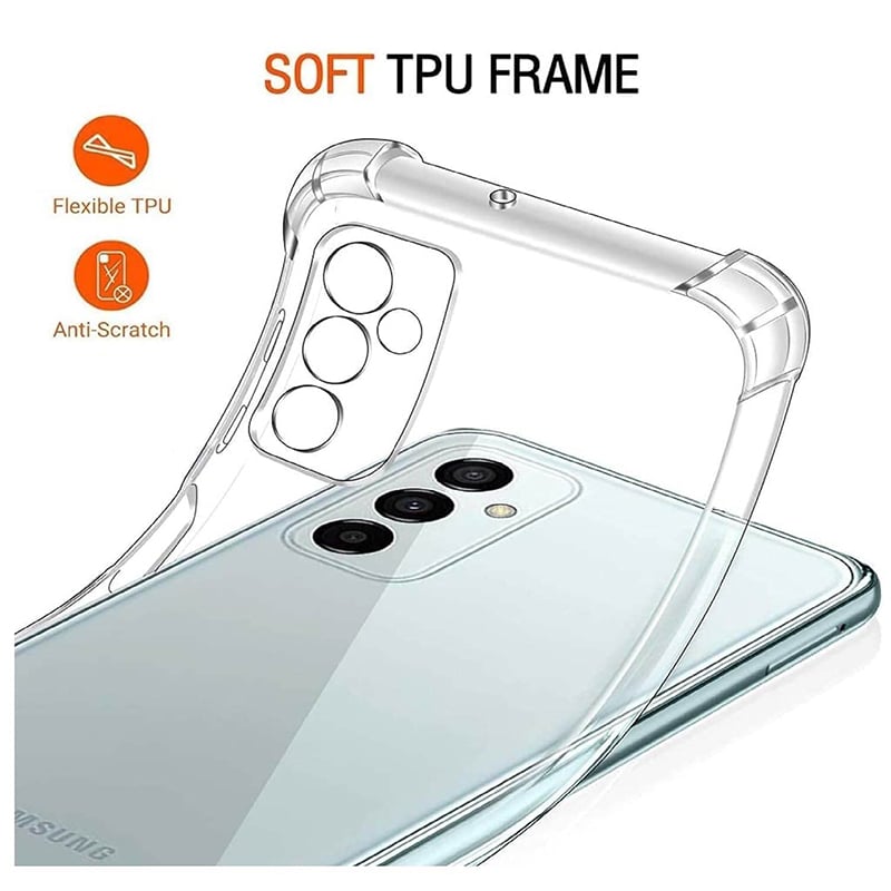 Picture of Samsung Galaxy A15 5G Transparent Clear Slim Soft Cover Skin Gel TPU Case With Bumper