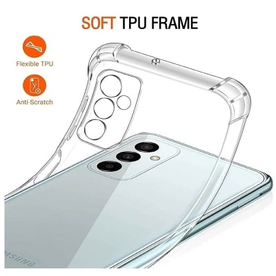 Picture of Samsung Galaxy A15 5G Transparent Clear Slim Soft Cover Skin Gel TPU Case With Bumper