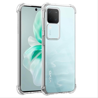Picture of Vivo V30 Transparent Clear Slim Soft Cover Skin Gel TPU Case With Bumper