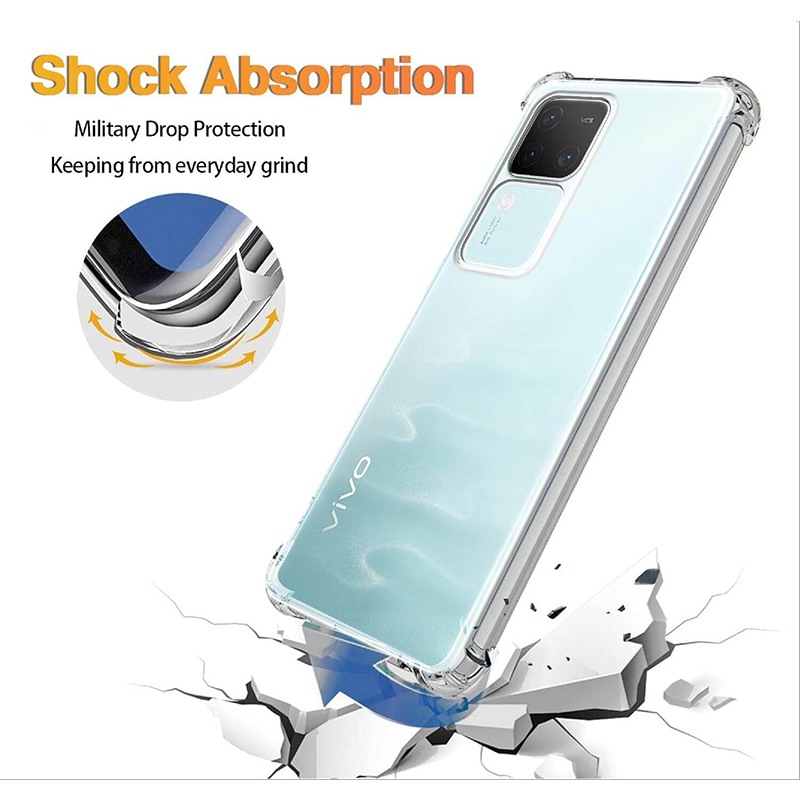 Picture of Vivo V30 Transparent Clear Slim Soft Cover Skin Gel TPU Case With Bumper