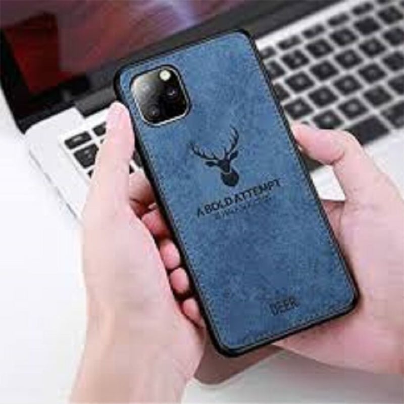 Picture of Apple iPhone 11 Deer Case Anti Slip Grip Matte Cloth and Camera Protection Back Cover