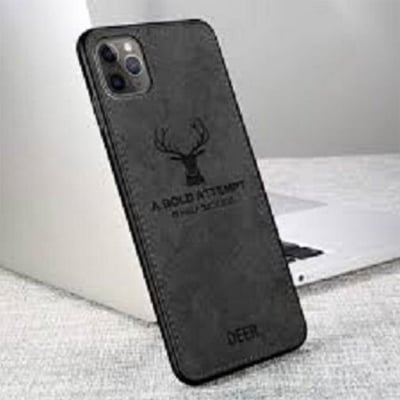 Picture of Apple iPhone 11 Deer Case Anti Slip Grip Matte Cloth and Camera Protection Back Cover