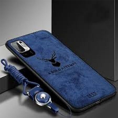 Picture of Xiaomi Poco M3 Pro 5G Deer Case Anti Slip Grip Matte Cloth and Camera Protection Back Cover