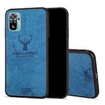 Picture of Xiaomi Redmi Note 10 4G Deer Case Anti Slip Grip Matte Cloth and Camera Protection Back Cover