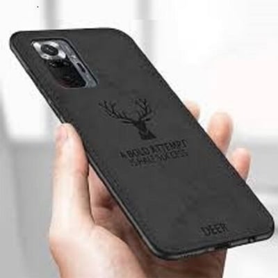 Picture of Xiaomi Redmi Note 10 4G Deer Case Anti Slip Grip Matte Cloth and Camera Protection Back Cover