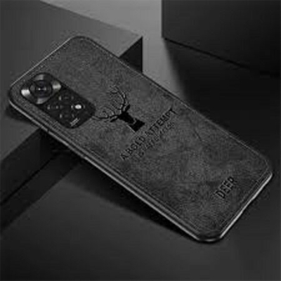 Picture of Xiaomi Redmi Note 11 5G Deer Case Anti Slip Grip Matte Cloth and Camera Protection Back Cover