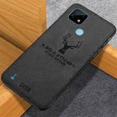 Picture of Realme C21 Deer Case Anti Slip Grip Matte Cloth and Camera Protection Back Cover