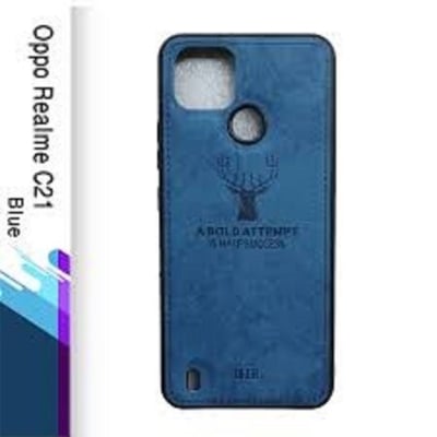 Picture of Realme C21 Deer Case Anti Slip Grip Matte Cloth and Camera Protection Back Cover