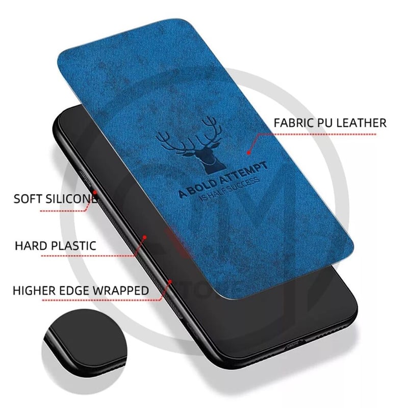 Picture of Realme C20 Deer Case Anti Slip Grip Matte Cloth and Camera Protection Back Cover