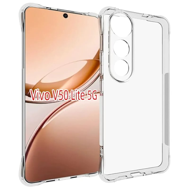 Picture of Vivo V50 Lite Transparent Clear Slim Soft Cover Skin Gel TPU Case cover With Bumper