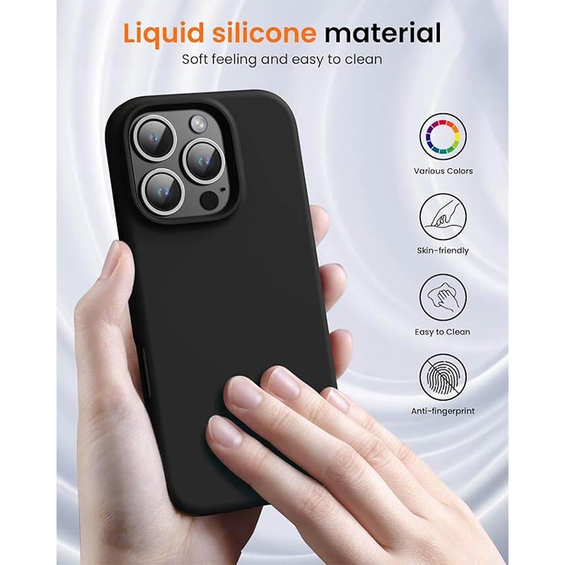 Picture of Apple iPhone 16 Pro Premium Liquid Silicone Protection Back Cover Soft Case