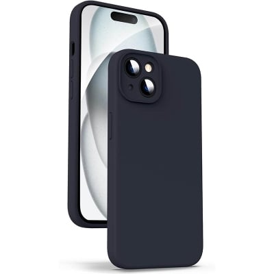 Picture of Apple iPhone 15 Premium Liquid Silicone Protection Back Cover Soft Case