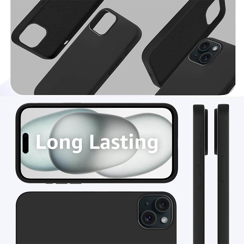 Picture of Apple iPhone 15 Premium Liquid Silicone Protection Back Cover Soft Case