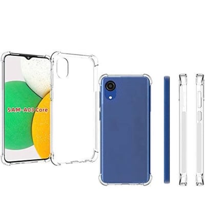 Picture of Samsung Galaxy A03 Core Transparent Clear Slim Soft TPU Cover With Bumper