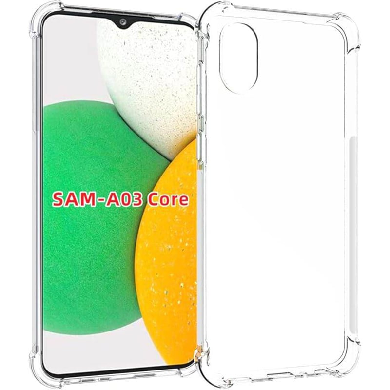 Picture of Samsung Galaxy A03 Core Transparent Clear Slim Soft TPU Cover With Bumper