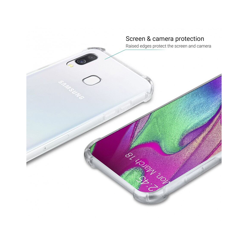 Picture of Samsung Galaxy A40 Transparent Clear Slim Soft TPU Cover With Bumper