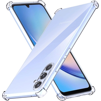 Picture of Samsung Galaxy A34 Transparent Clear Slim Soft TPU Cover With Bumper