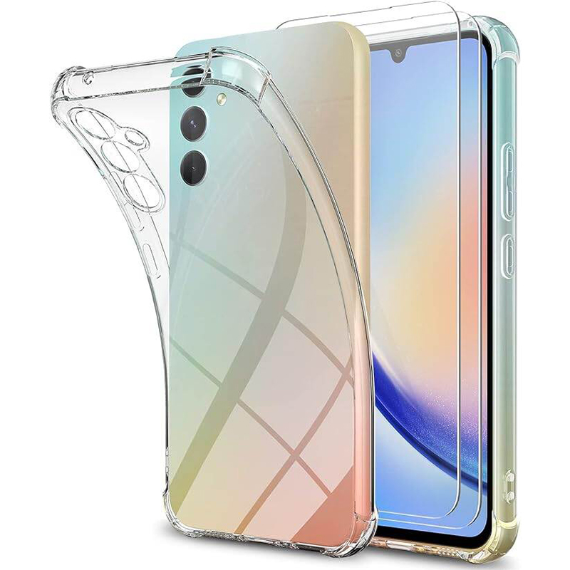 Picture of Samsung Galaxy A34 Transparent Clear Slim Soft TPU Cover With Bumper