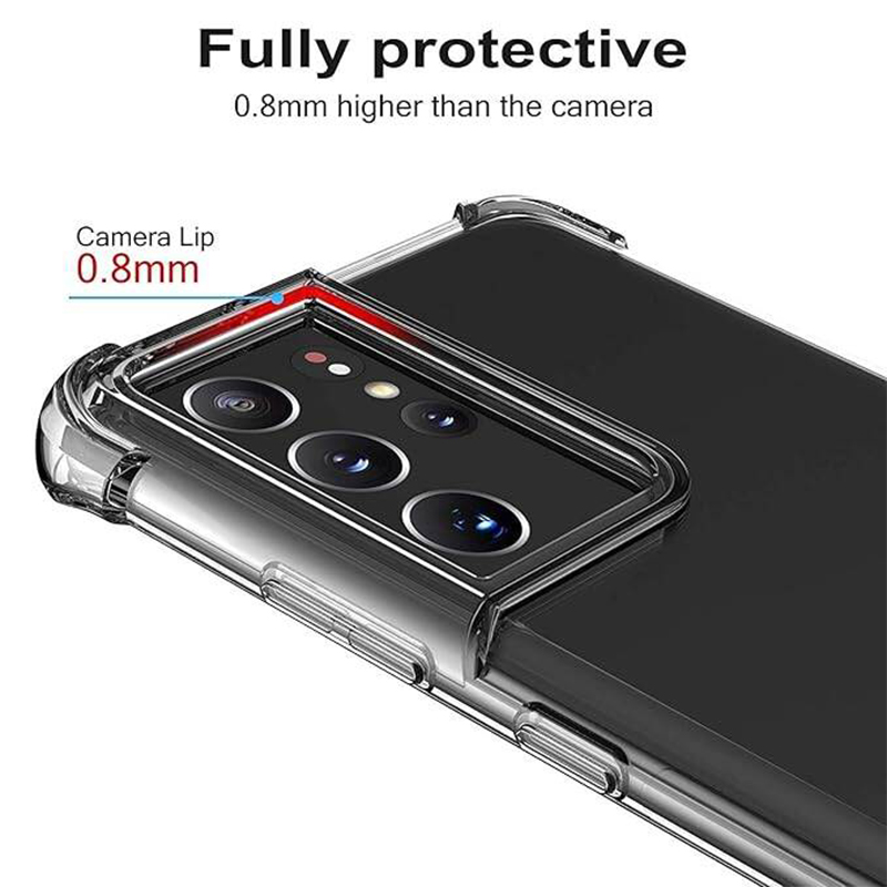Picture of Samsung Galaxy S21 Ultra Transparent Clear Slim Soft TPU Cover With Bumper