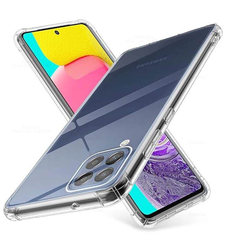 Picture of Samsung Galaxy M53 Transparent Clear Slim Soft TPU Cover With Bumper