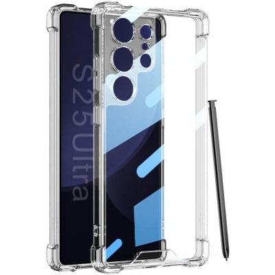 Picture of Samsung Galaxy S25 Ultra Transparent Clear Slim Soft TPU Cover With Bumper