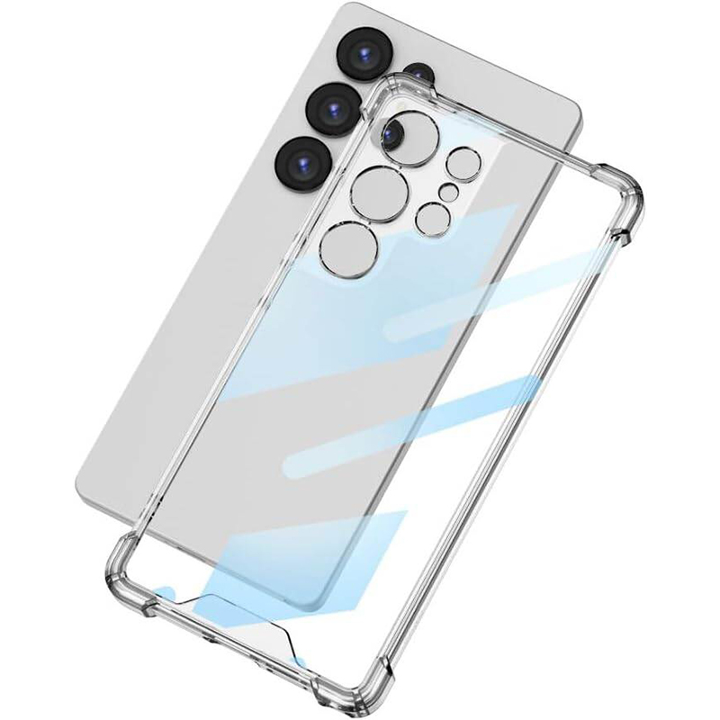 Picture of Samsung Galaxy S25 Ultra Transparent Clear Slim Soft TPU Cover With Bumper