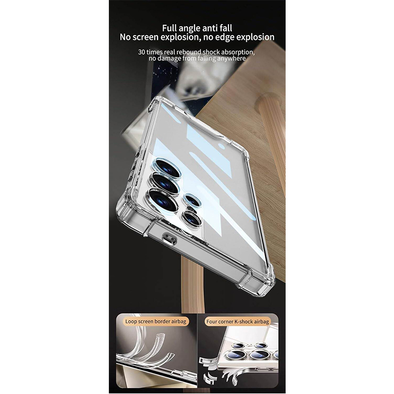 Picture of Samsung Galaxy S25 Ultra Transparent Clear Slim Soft TPU Cover With Bumper