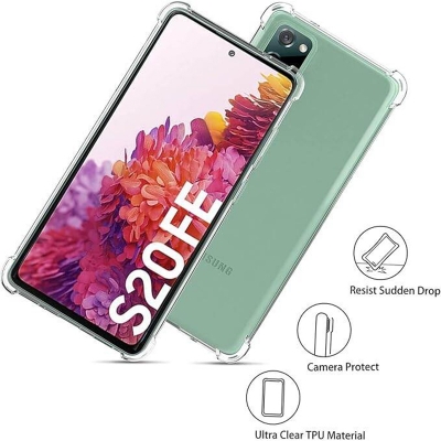 Picture of Samsung Galaxy S20 FE Transparent Clear Slim Soft TPU Cover With Bumper