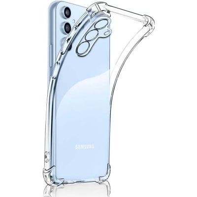 Picture of Samsung Galaxy M35 Transparent Clear Slim Soft TPU Cover With Bumper