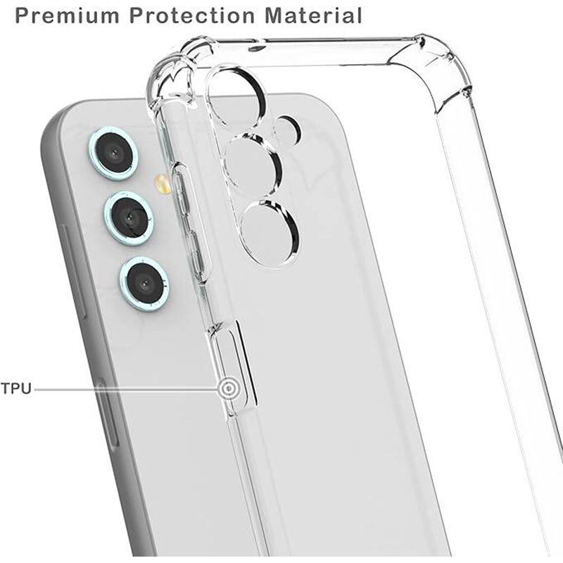 Picture of Samsung Galaxy M35 Transparent Clear Slim Soft TPU Cover With Bumper