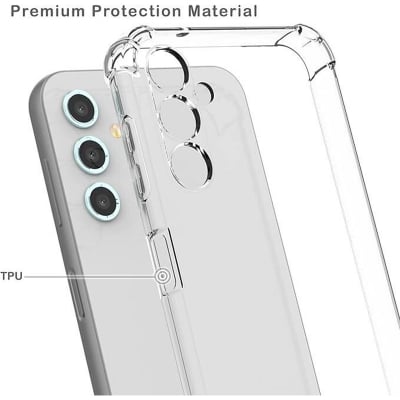 Picture of Samsung Galaxy M35 Transparent Clear Slim Soft TPU Cover With Bumper