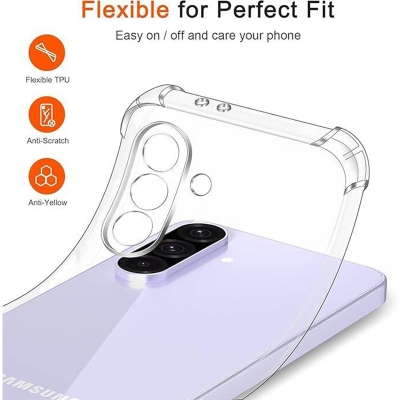 Picture of Samsung Galaxy A36 Transparent Clear Slim Soft TPU Cover With Bumper