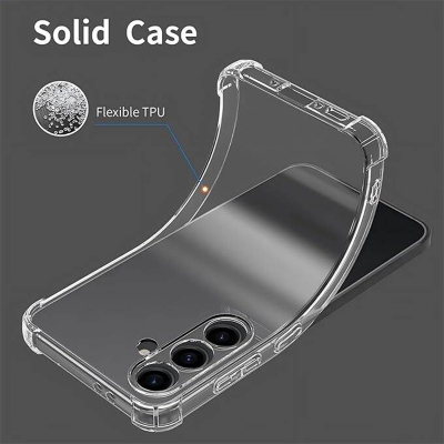 Picture of Samsung Galaxy A56 Transparent Clear Slim Soft TPU Cover With Bumper