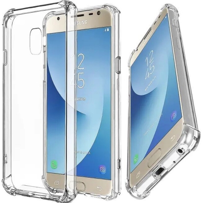 Picture of Samsung Galaxy J7 Pro Transparent Clear Slim Soft TPU Cover With Bumper