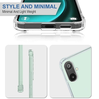 Picture of Samsung Galaxy F06 Transparent Clear Slim Soft TPU Cover With Bumper