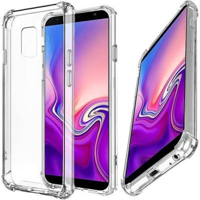 Picture of Samsung Galaxy J6+ Transparent Clear Slim Soft TPU Cover With Bumper