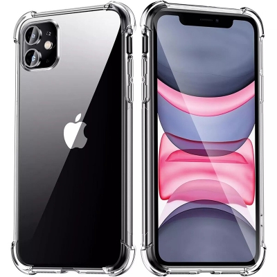 Picture of Apple iPhone 12 Mini Transparent Clear Slim Soft TPU Cover With Bumper