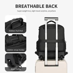 Picture of OZUKO 9820 Unisex Laptop Bag Trolley Backpack