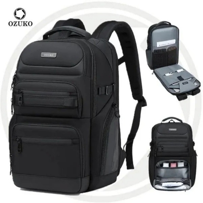 Picture of OZUKO 9772S Travel Back Pack Bag High Capacity Travel 15.6 Inches Laptop Waterproof Business Backpacks