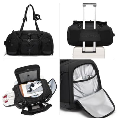 Picture of OZUKO 9834 46L Large Capacity Waterproof Men's Travel Backpack Stylish Sport Duffle Overnight Trip Weekender Shoe Compartment