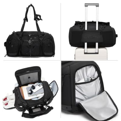 Picture of OZUKO 9834 46L Large Capacity Waterproof Men's Travel Backpack Stylish Sport Duffle Overnight Trip Weekender Shoe Compartment