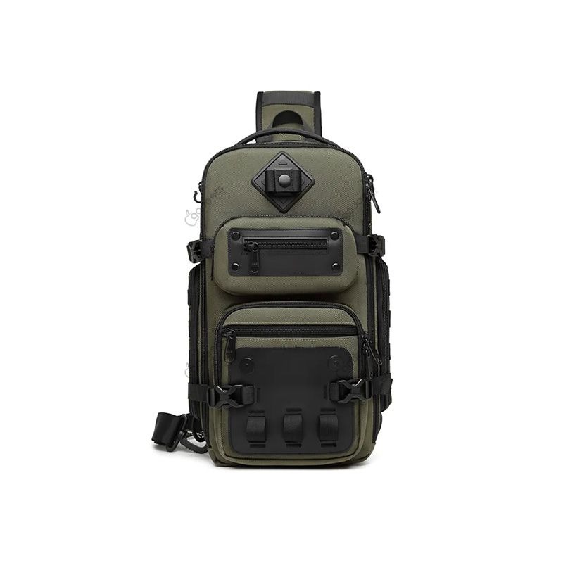 Picture of Ozuko 9585 Tactical Style EDC Sling Bag with Tripod Holder